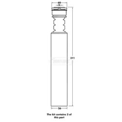 Shock Absorber Dust Cover Kit BORG & BECK BPK7106 OE Ref 4875052090