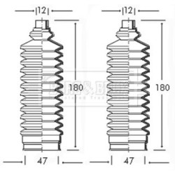 Steering Rack Boot BORG & BECK BSG3001