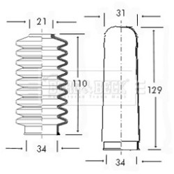 Steering Rack Boot BORG & BECK BSG3005