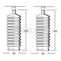 Steering Rack Boot BORG & BECK BSG3008 OE Ref 13H3101