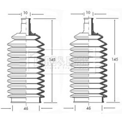 Steering Rack Boot BORG & BECK BSG3009 OE Ref 17H6569