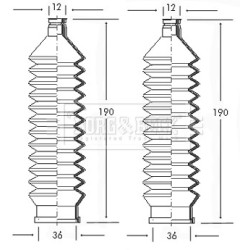Steering Rack Boot BORG & BECK BSG3013 OE Ref 6188524