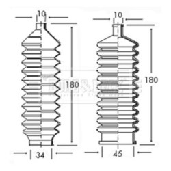 Steering Rack Boot BORG & BECK BSG3014 OE Ref 34782322
