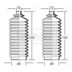 Steering Rack Boot BORG & BECK BSG3020