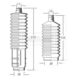 Steering Rack Boot BORG & BECK BSG3032