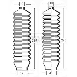 Steering Rack Boot BORG & BECK BSG3038 OE Ref 6 127 744 S