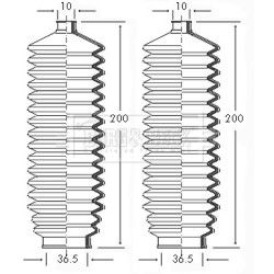 Steering Rack Boot BORG & BECK BSG3039 OE Ref 1 619 061 S