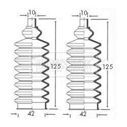 Steering Rack Boot BORG & BECK BSG3043