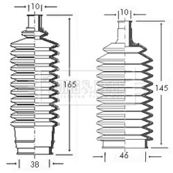 Steering Rack Boot BORG & BECK BSG3044 OE Ref 36020065