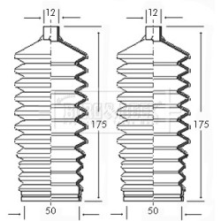 Steering Rack Boot BORG & BECK BSG3050