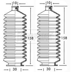 Steering Rack Boot BORG & BECK BSG3057 OE Ref 7701473652