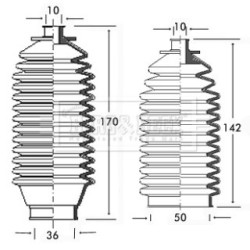 Steering Rack Boot BORG & BECK BSG3065
