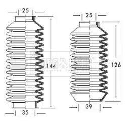 Steering Rack Boot BORG & BECK BSG3074 OE Ref 171419832A