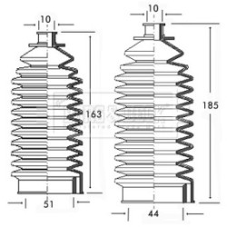 Steering Rack Boot BORG & BECK BSG3078 OE Ref 1272925