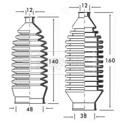Steering Rack Boot BORG & BECK BSG3079