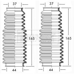 Steering Rack Boot BORG & BECK BSG3086