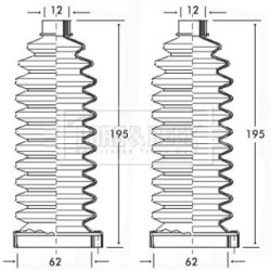 Steering Rack Boot BORG & BECK BSG3104