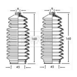 Steering Rack Boot BORG & BECK BSG3118