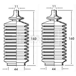 Steering Rack Boot BORG & BECK BSG3119