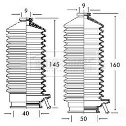 Steering Rack Boot BORG & BECK BSG3136
