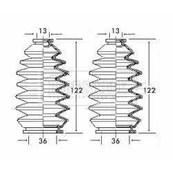 Steering Rack Boot BORG & BECK BSG3142