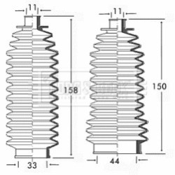 Steering Rack Boot BORG & BECK BSG3149 BORG & BECK