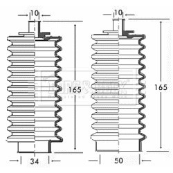 Steering Rack Boot BORG & BECK BSG3156