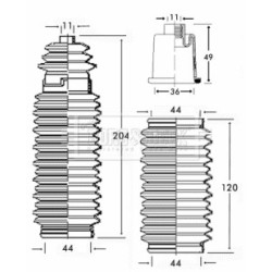 Steering Rack Boot BORG & BECK BSG3164