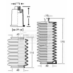 Steering Rack Boot BORG & BECK BSG3165 OE Ref 406652