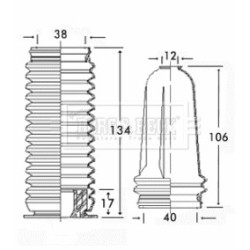 Steering Rack Boot BORG & BECK BSG3167 OE Ref 9451076780