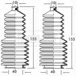 Steering Rack Boot BORG & BECK BSG3174 BORG & BECK
