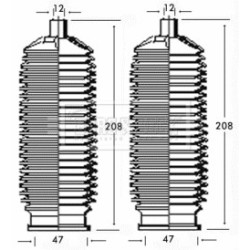 Steering Rack Boot BORG & BECK BSG3176