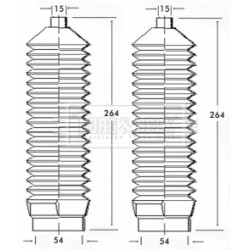 Steering Rack Boot BORG & BECK BSG3178
