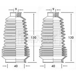 Steering Rack Boot BORG & BECK BSG3185