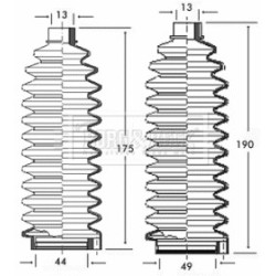 Steering Rack Boot BORG & BECK BSG3186