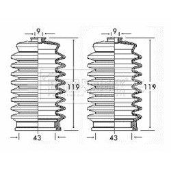 Steering Rack Boot BORG & BECK BSG3194