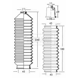 Steering Rack Boot BORG & BECK BSG3201