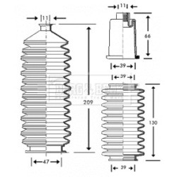 Steering Rack Boot BORG & BECK BSG3204 OE Ref 4066.17