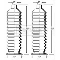 Steering Rack Boot BORG & BECK BSG3206 OE Ref KK15032125A