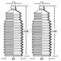 Steering Rack Boot BORG & BECK BSG3214 OE Ref 26055220