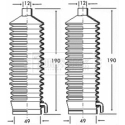 Steering Rack Boot BORG & BECK BSG3215