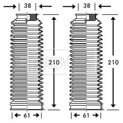 Steering Rack Boot BORG & BECK BSG3217