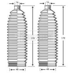 Steering Rack Boot BORG & BECK BSG3219 OE Ref 1J0422831B