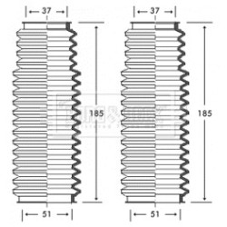 Steering Rack Boot BORG & BECK BSG3222 OE Ref 32211139786