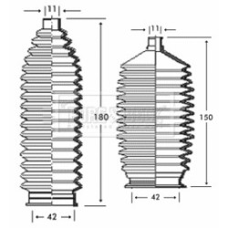 Steering Rack Boot BORG & BECK BSG3224