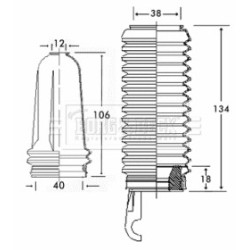 Steering Rack Boot BORG & BECK BSG3225 OE Ref 406648