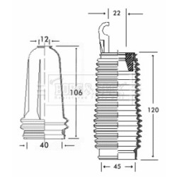 Steering Rack Boot BORG & BECK BSG3226 OE Ref 406650