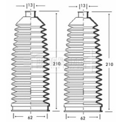 Steering Rack Boot BORG & BECK BSG3227 OE Ref 9404066418