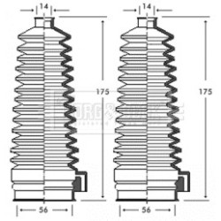 Steering Rack Boot BORG & BECK BSG3235 OE Ref 3043575