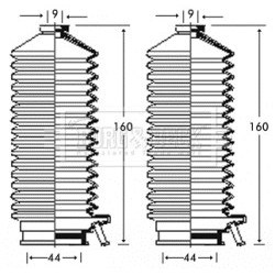 Steering Rack Boot BORG & BECK BSG3239